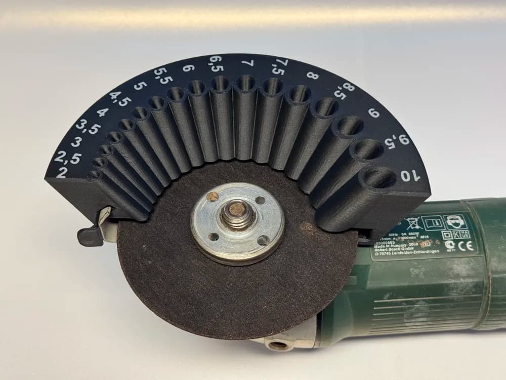 Angle grinder drill bit sharpener